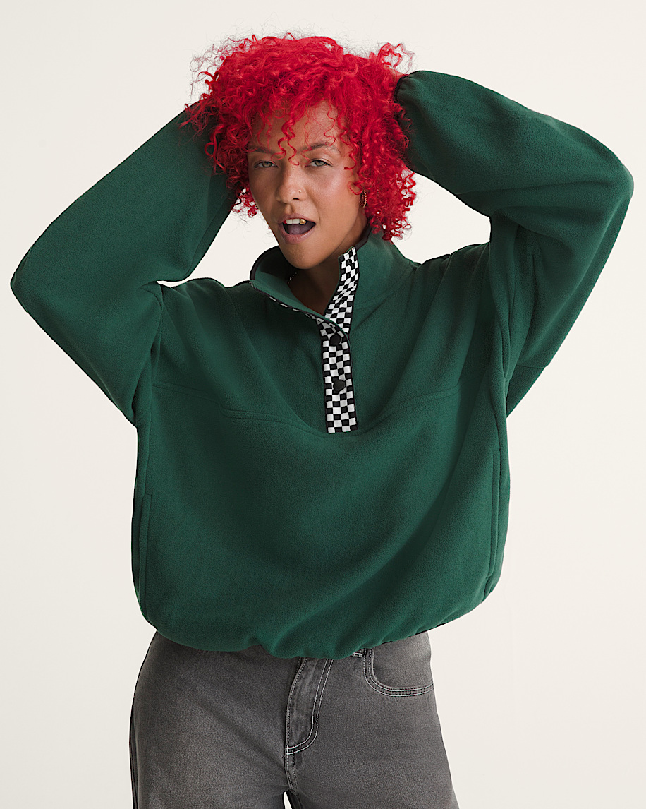 polar sweatshirt mit hakenmuster