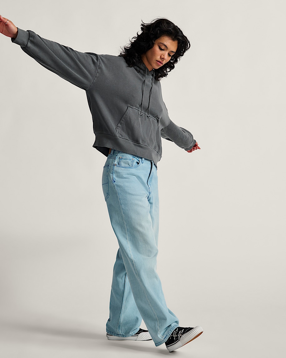check-5 baggy denim pants