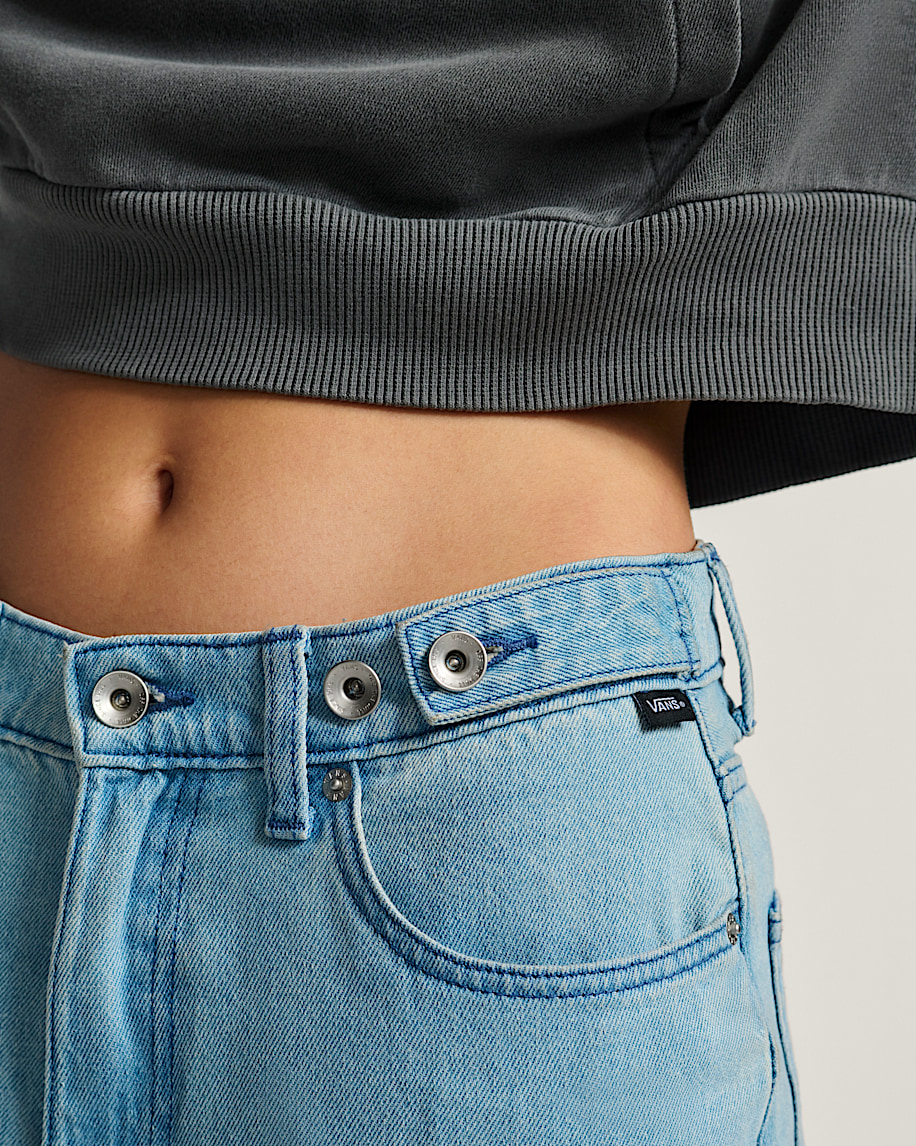 check-5 baggy denim pants