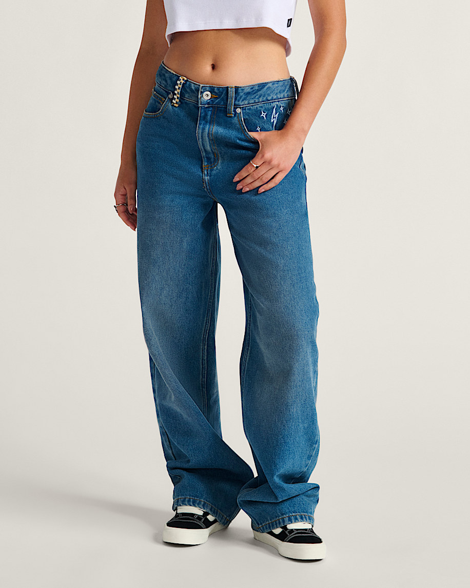 sirelle bestickte jeanshose