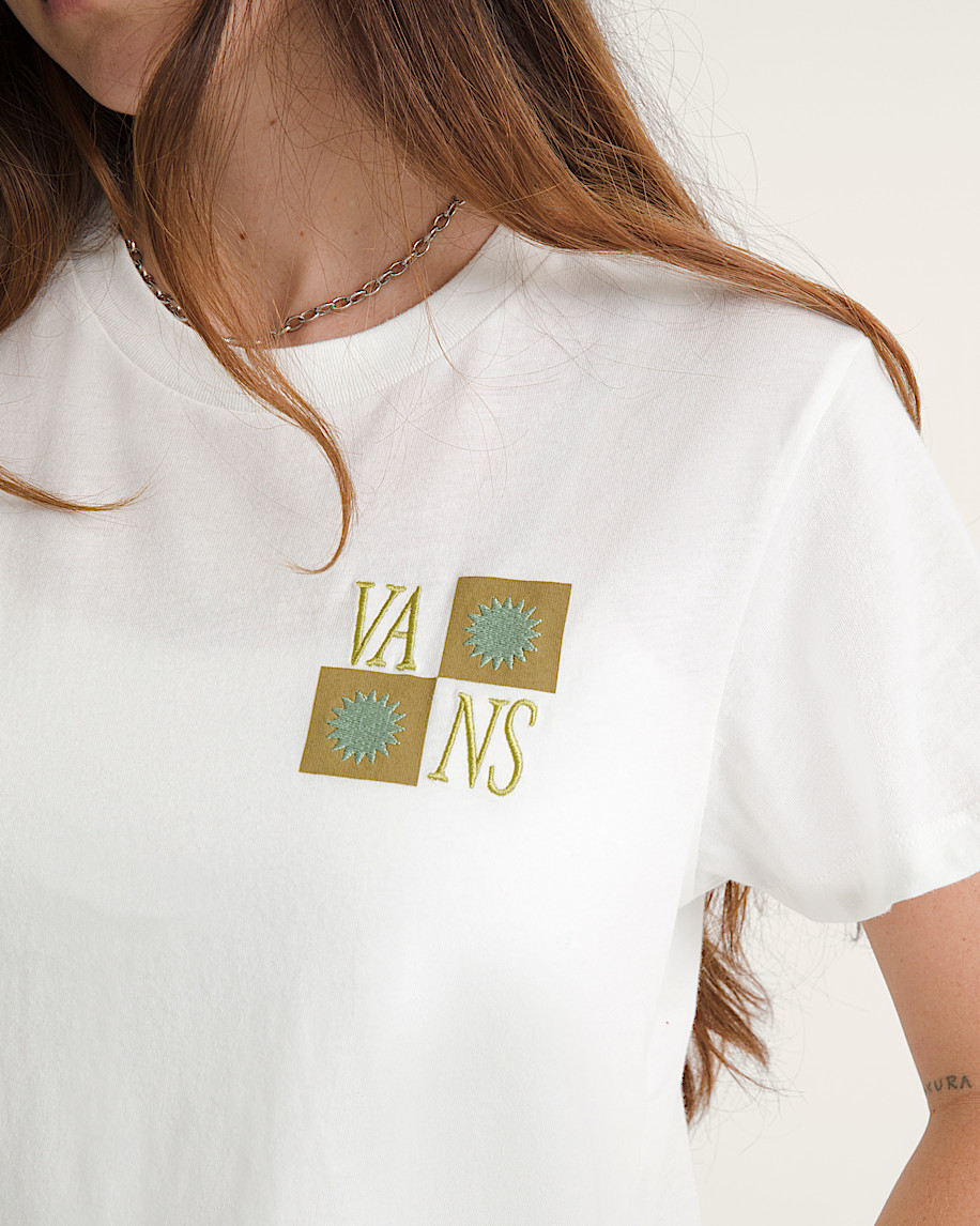 sonniges kariertes crop-t-shirt