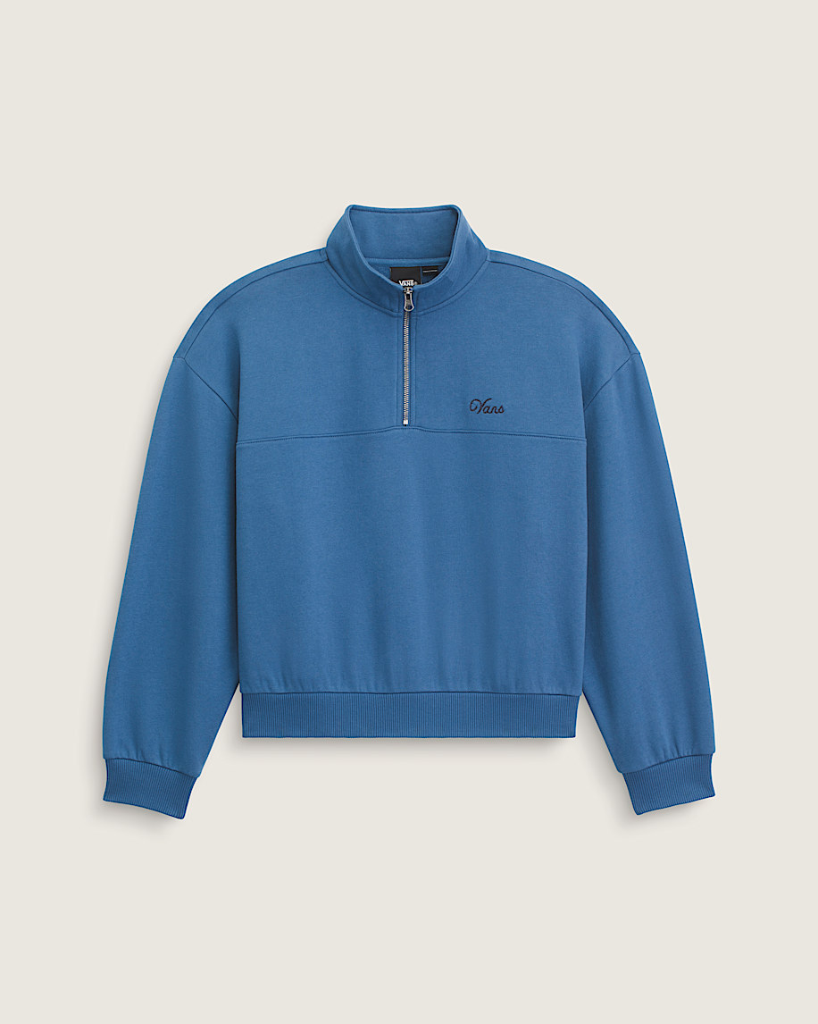 sweatshirt mit stehkragen und schriftzug