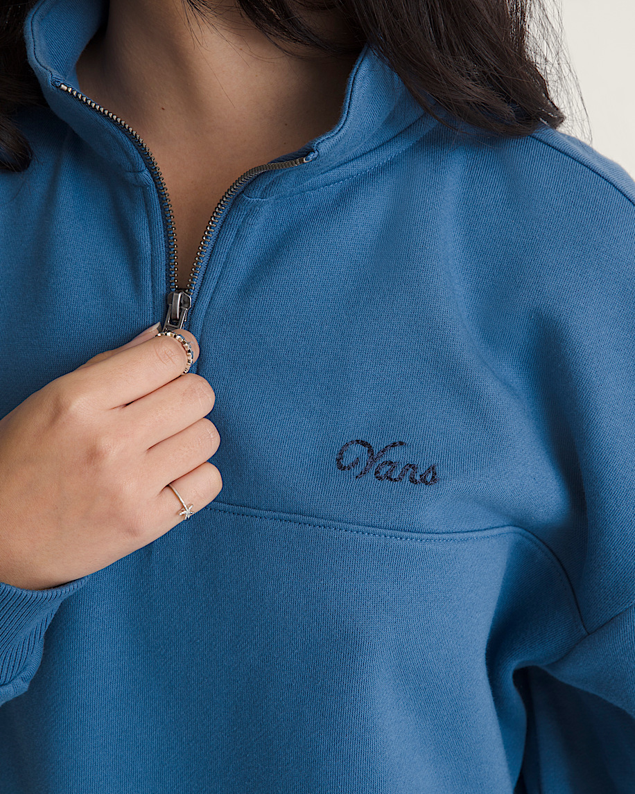 sweatshirt mit stehkragen und schriftzug