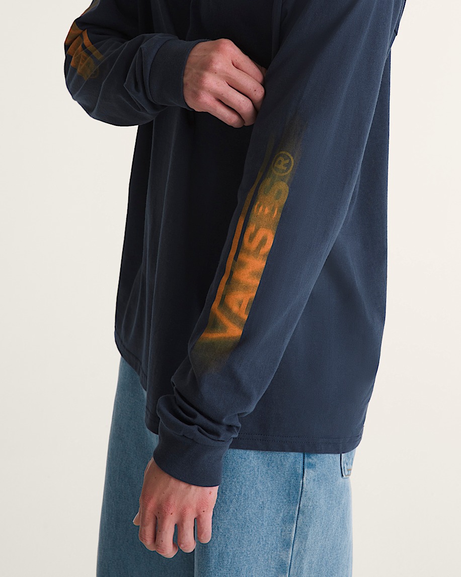 blur drop langarm-t-shirt