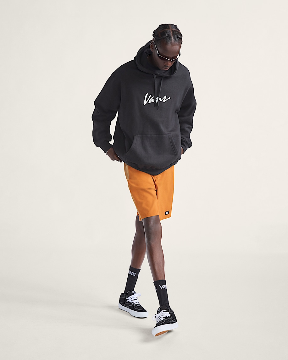 vans pullover-hoodie mit schriftzug