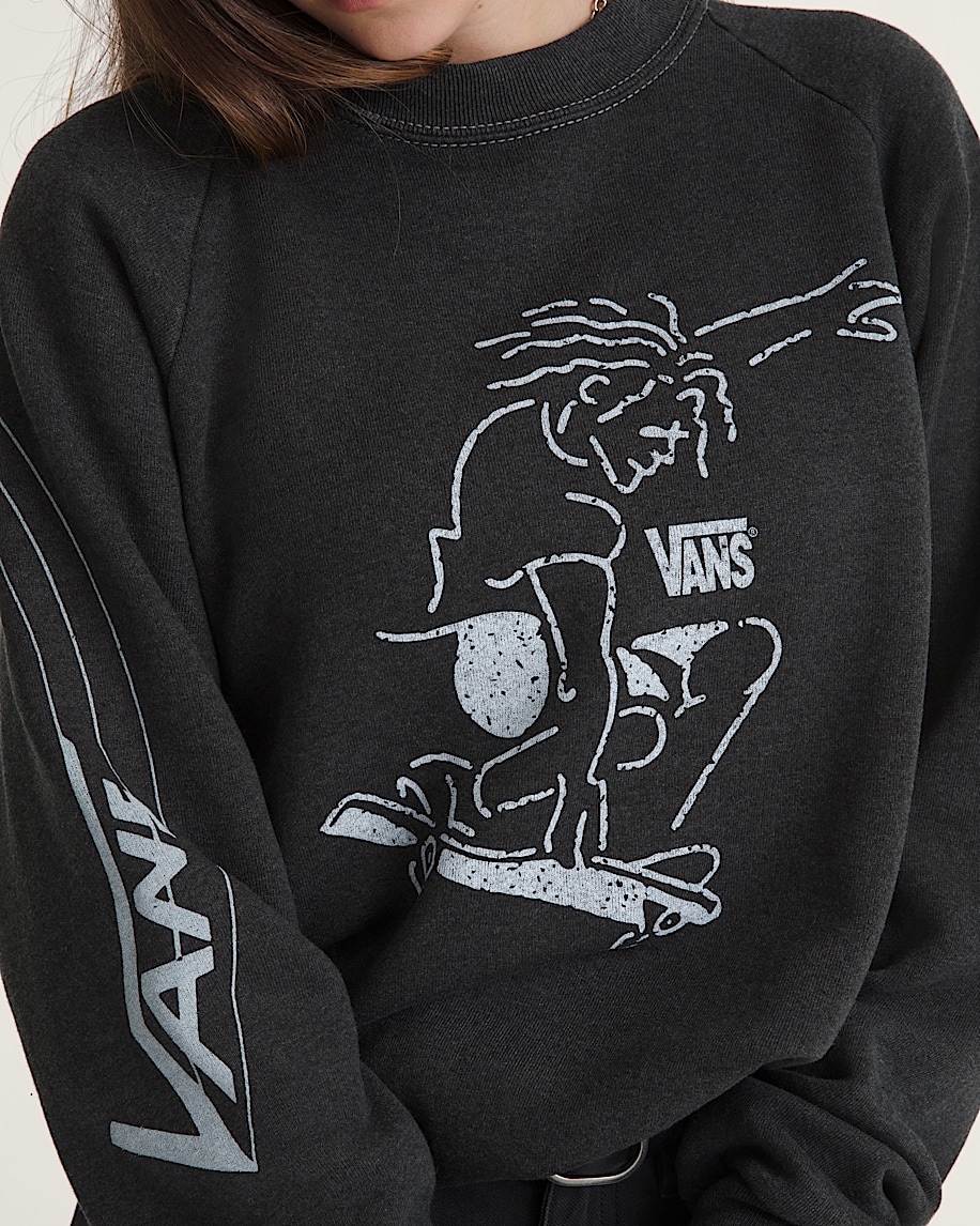 waffle shop skate crest rundhals-sweatshirt