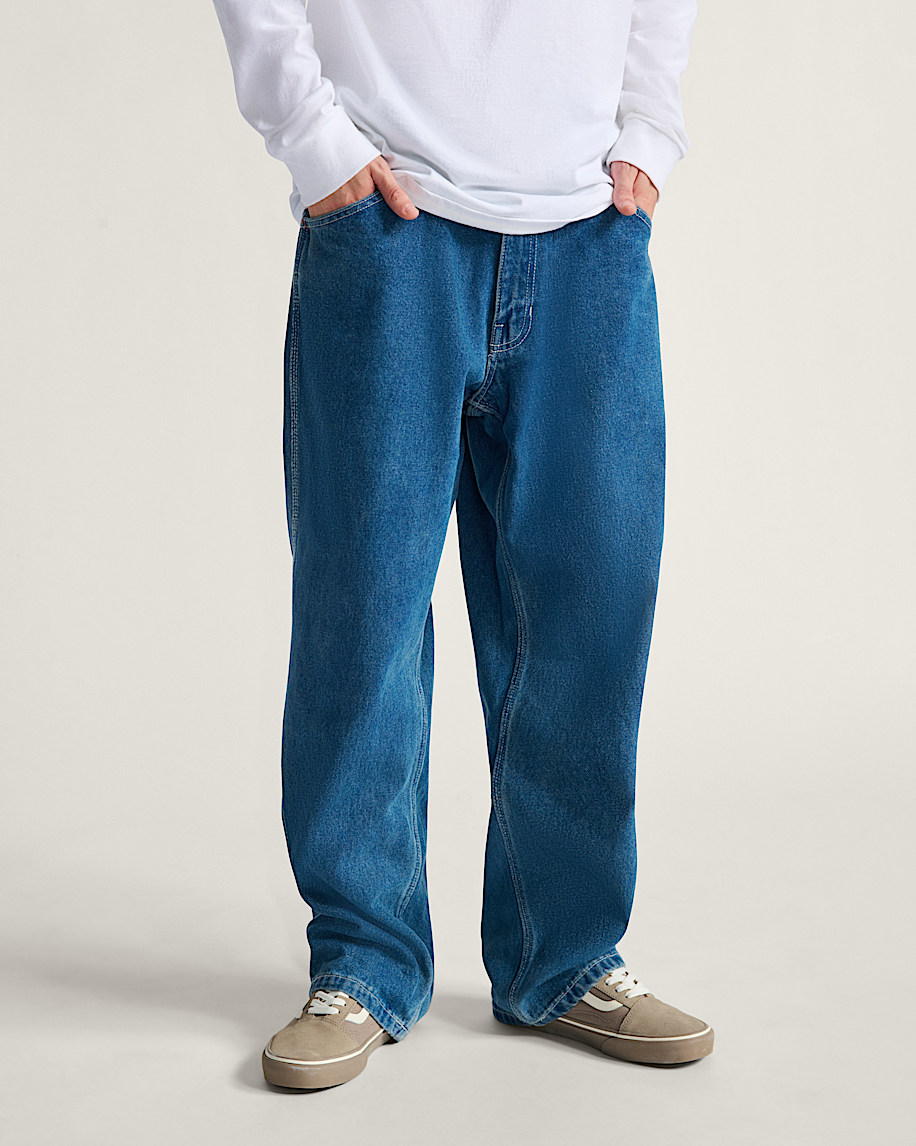 skate check-5 loose denim pants