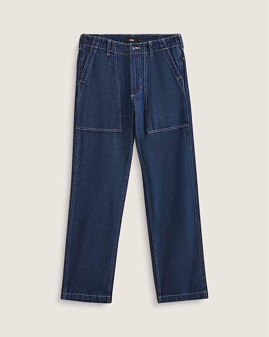 lässige schmal zulaufende jeans im fatigue-stil