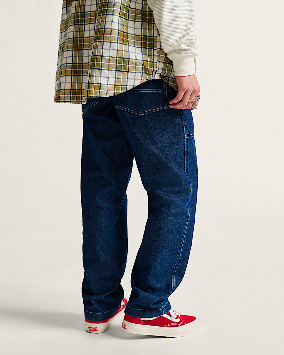 lässige schmal zulaufende jeans im fatigue-stil