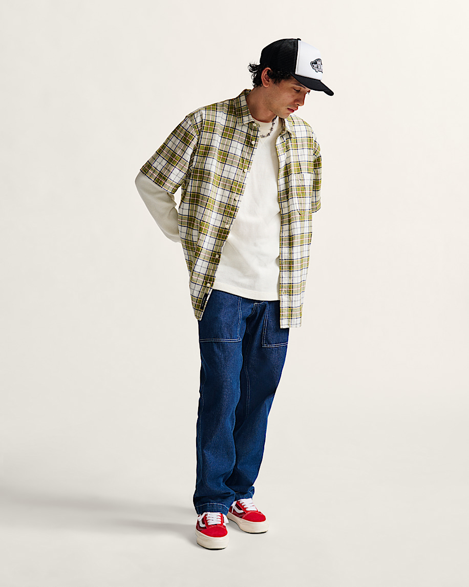 lässige schmal zulaufende jeans im fatigue-stil