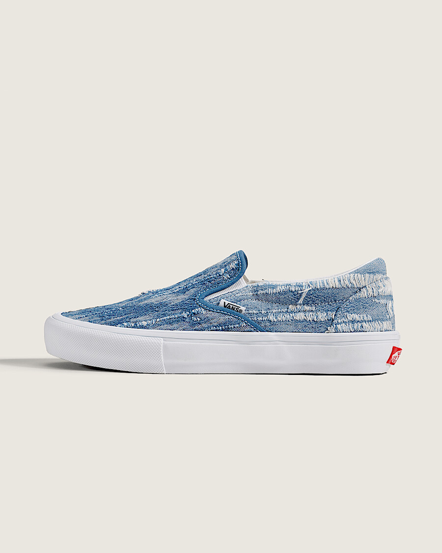 van doren approved skate slip-on denim shoe