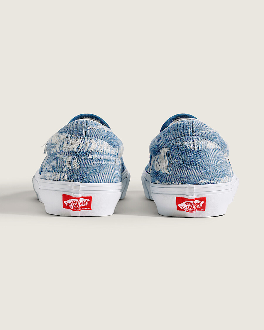 van doren approved skate slip-on denim shoe