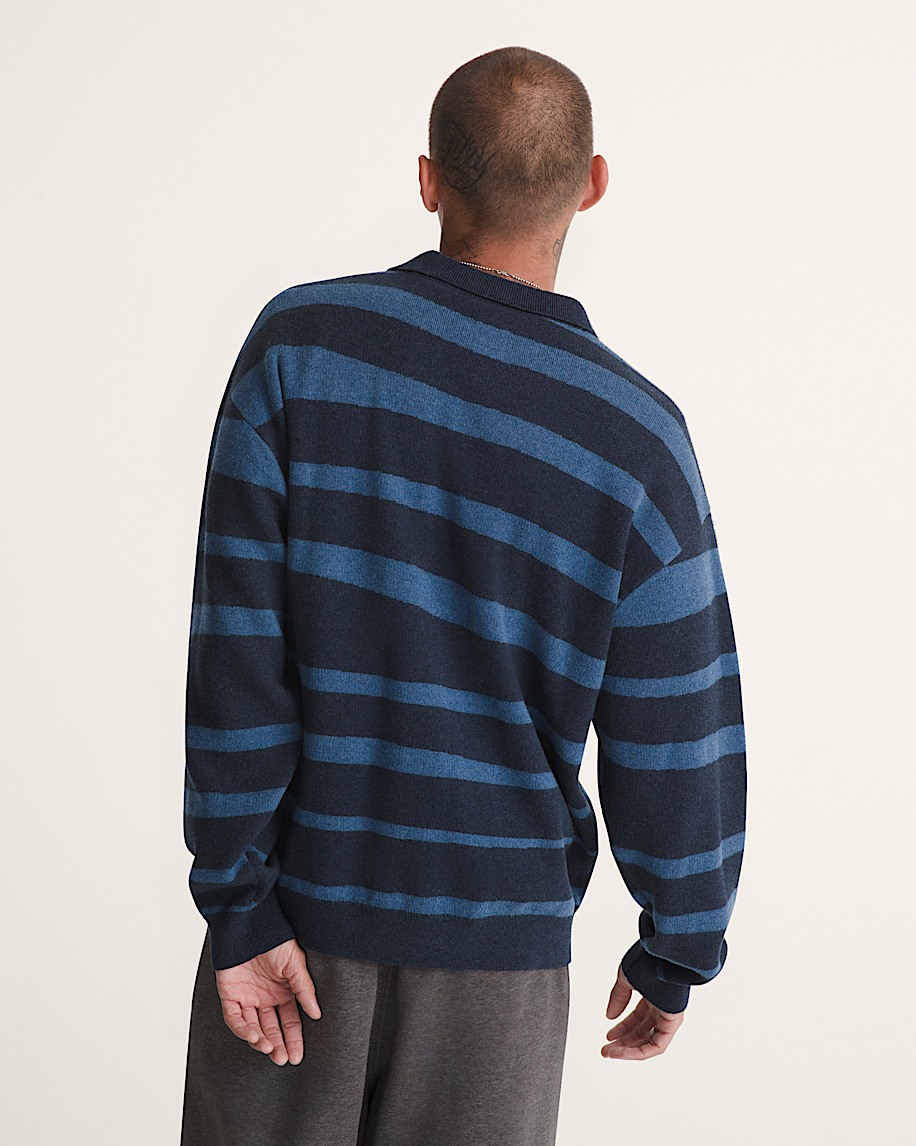 davis stripe polo sweater