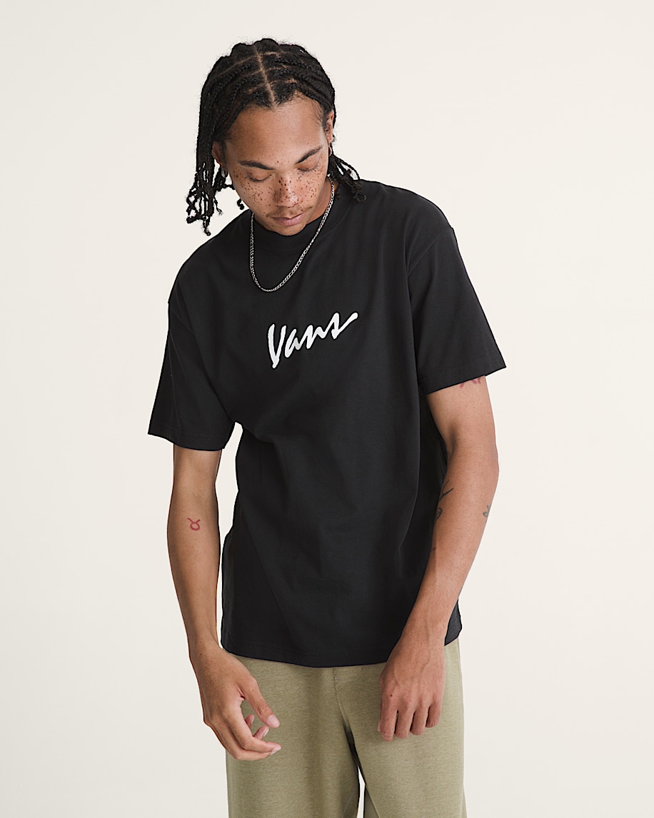 klassisches t-shirt mit schriftzug