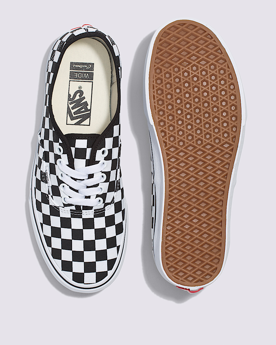 customs authentic checkerboard wide shoe