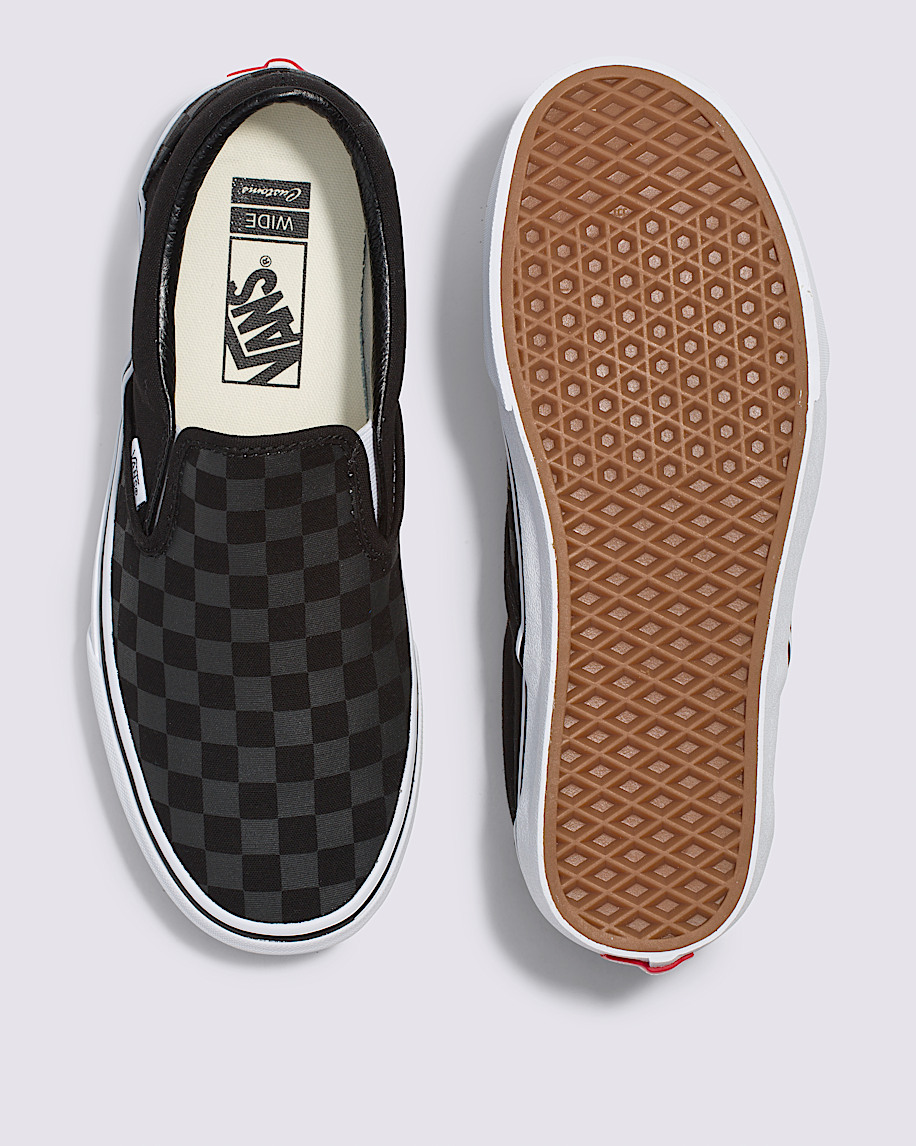 customs classic slip-on checkerboard wide shoe
