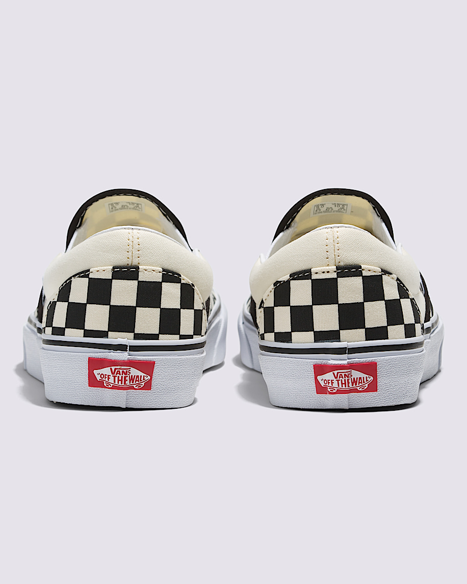 klassischer slip-on-schuh mit schachbrettmuster weite ausführung