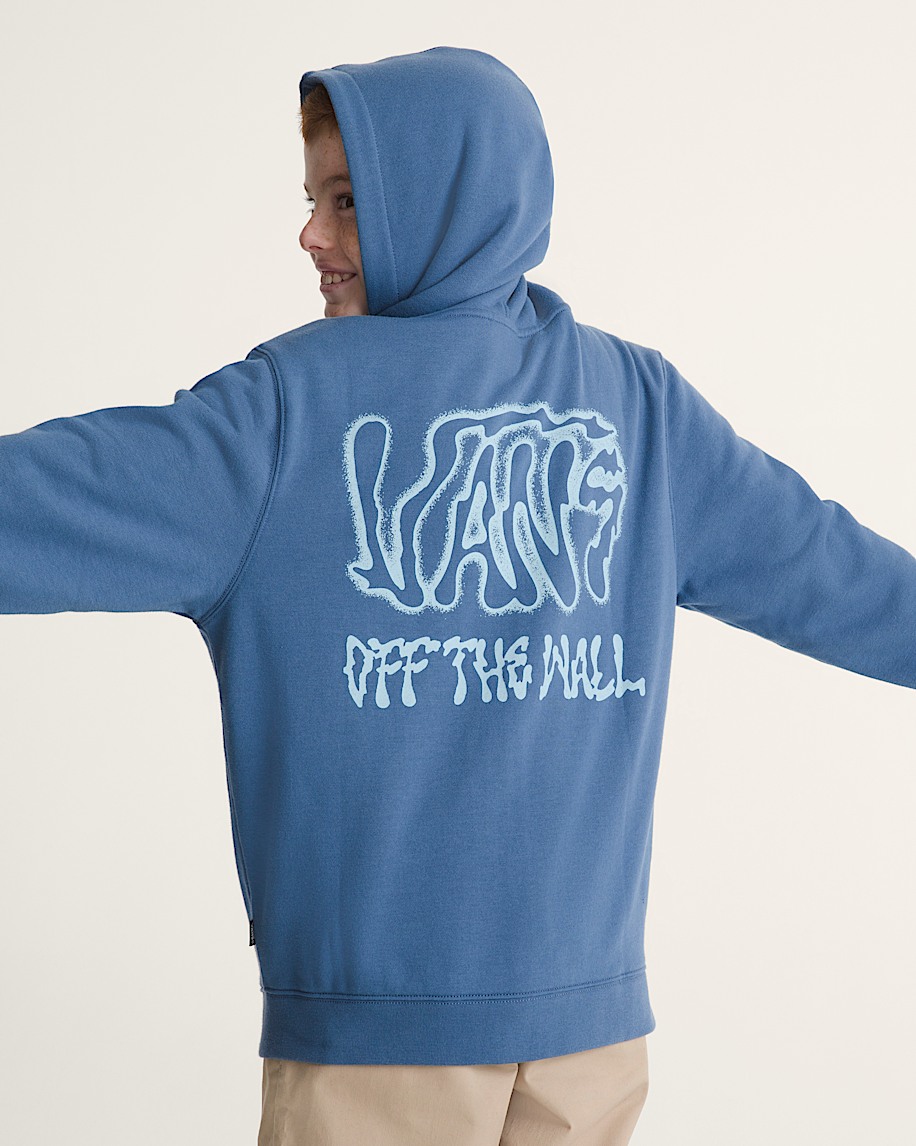 kinder-kapuzenpullover mit rippstrick und reißverschluss