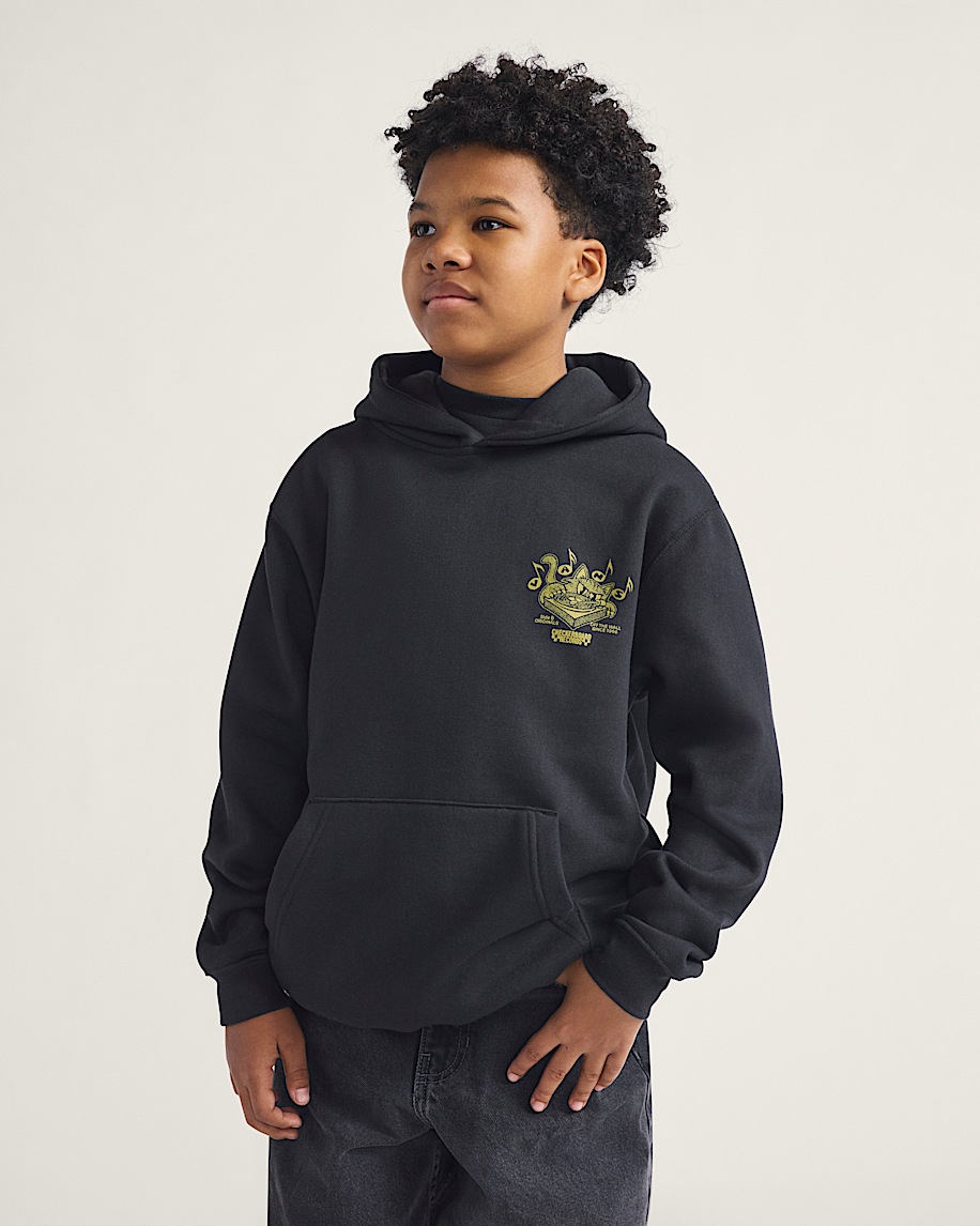 kinder-pullover-hoodie mit scratched-schallplatten-motiv