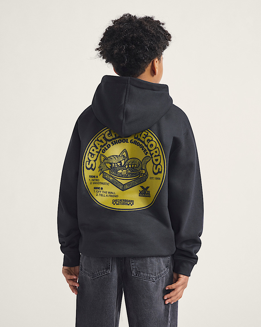 kinder-pullover-hoodie mit scratched-schallplatten-motiv