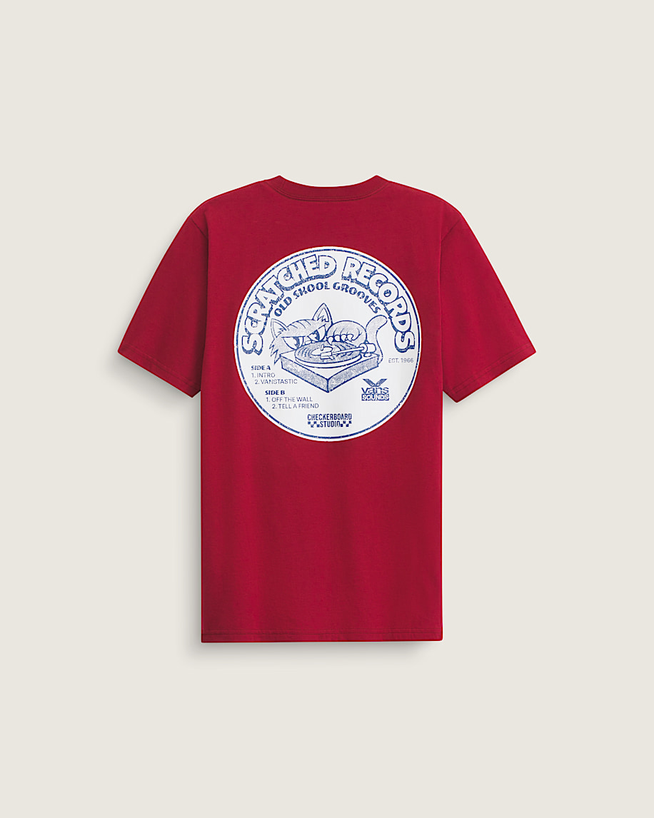 kinder-t-shirt mit kratzern auf schallplatten