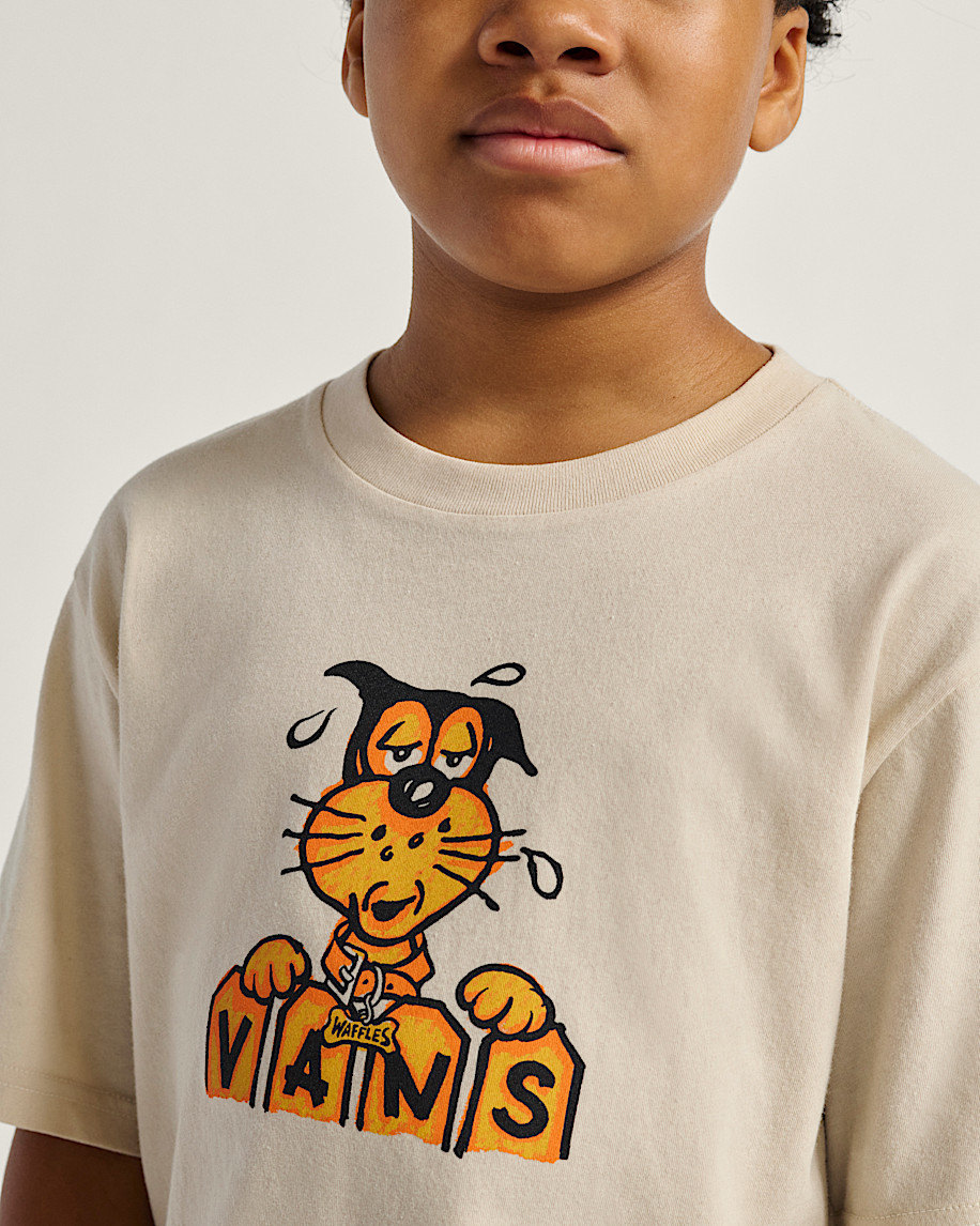 kinder-t-shirt mit dem hundemotiv „waffles the dog