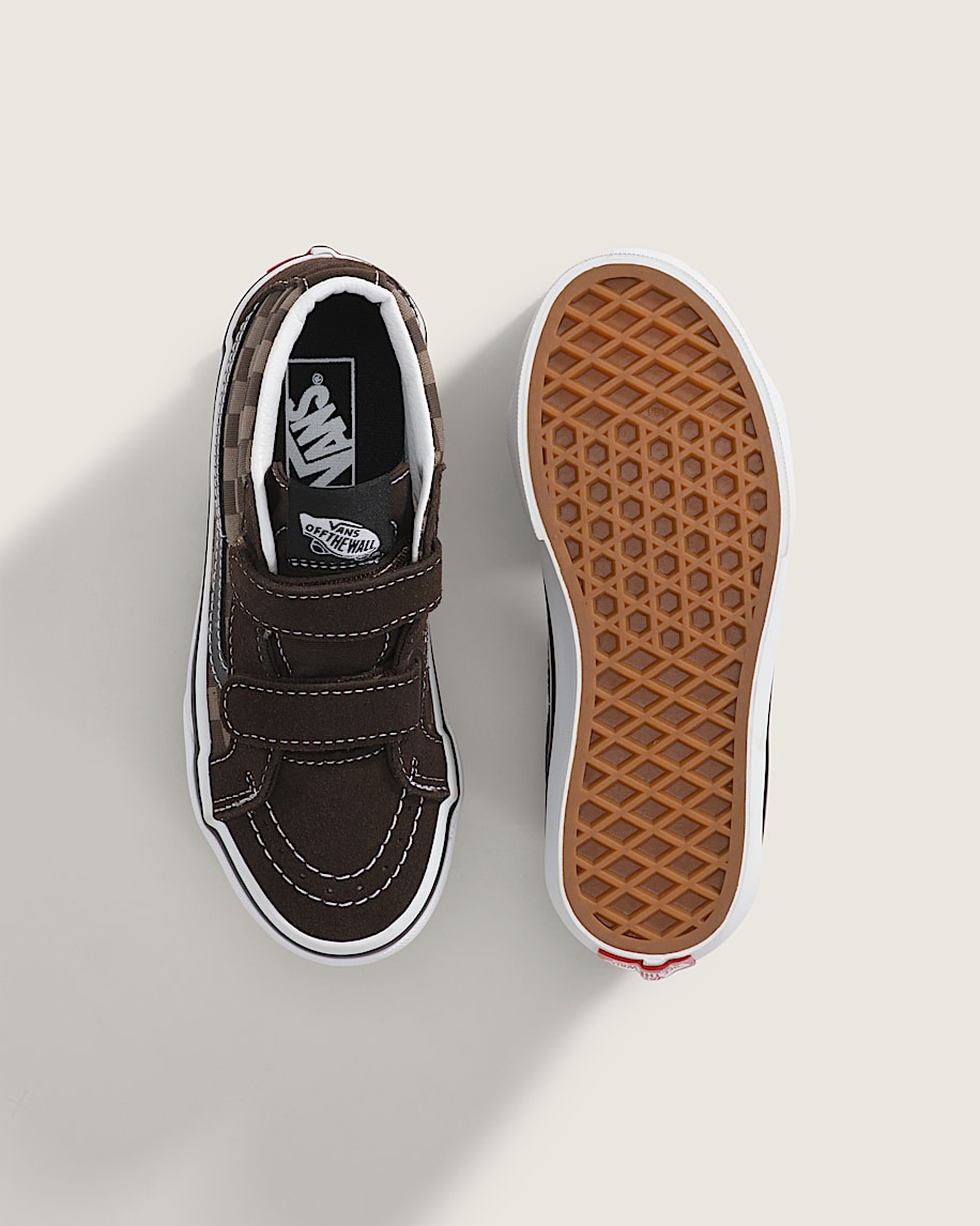 sk8-mid v checkerboard schuh für kleine kinder