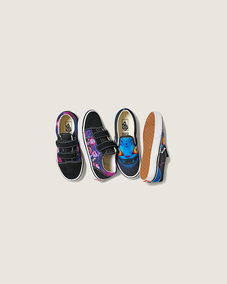 kpop demon hunters x vans klassischer slip-on-schuh für kleine kinder