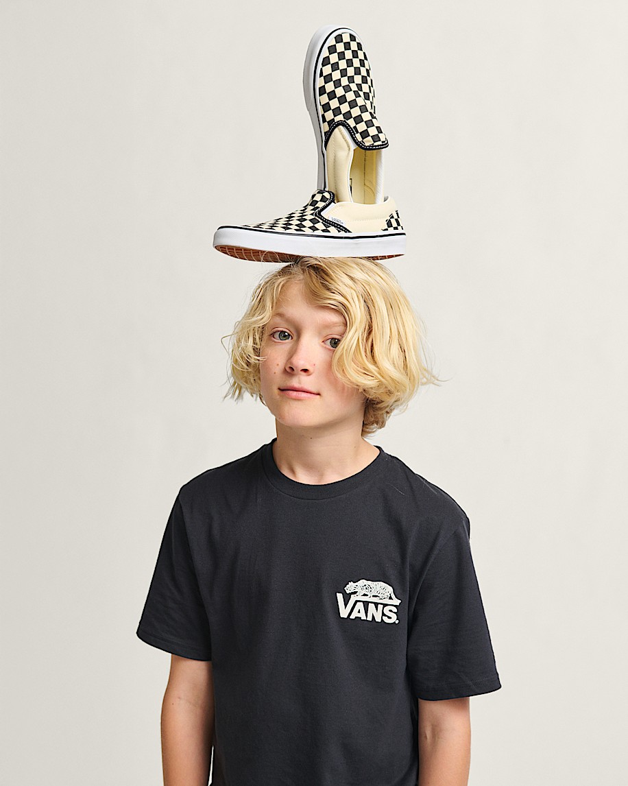 klassischer karierter slip-on-schuh für kleine kinder