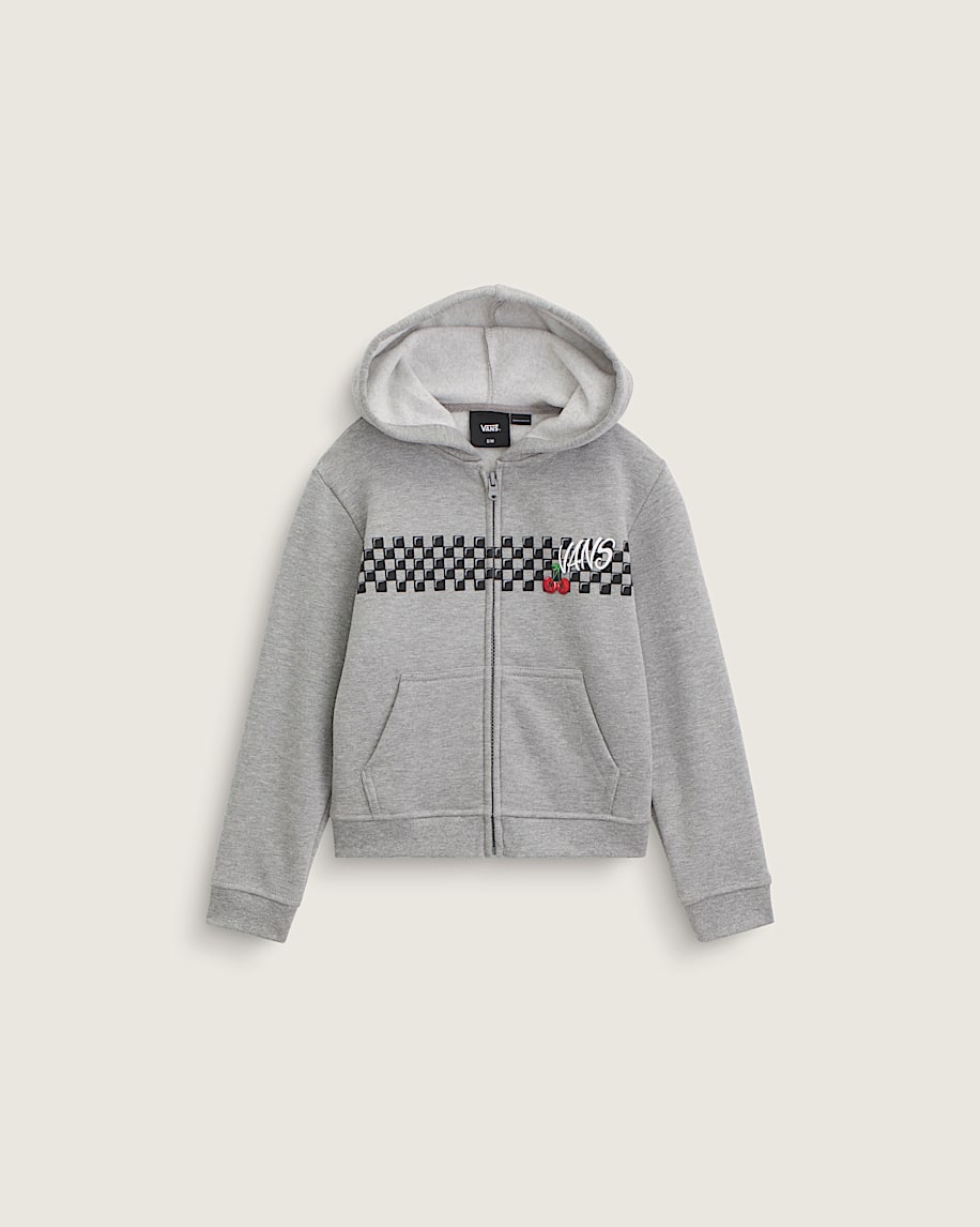pullover-hoodie mit schachbrett-kirschen-motiv für kleine kinder