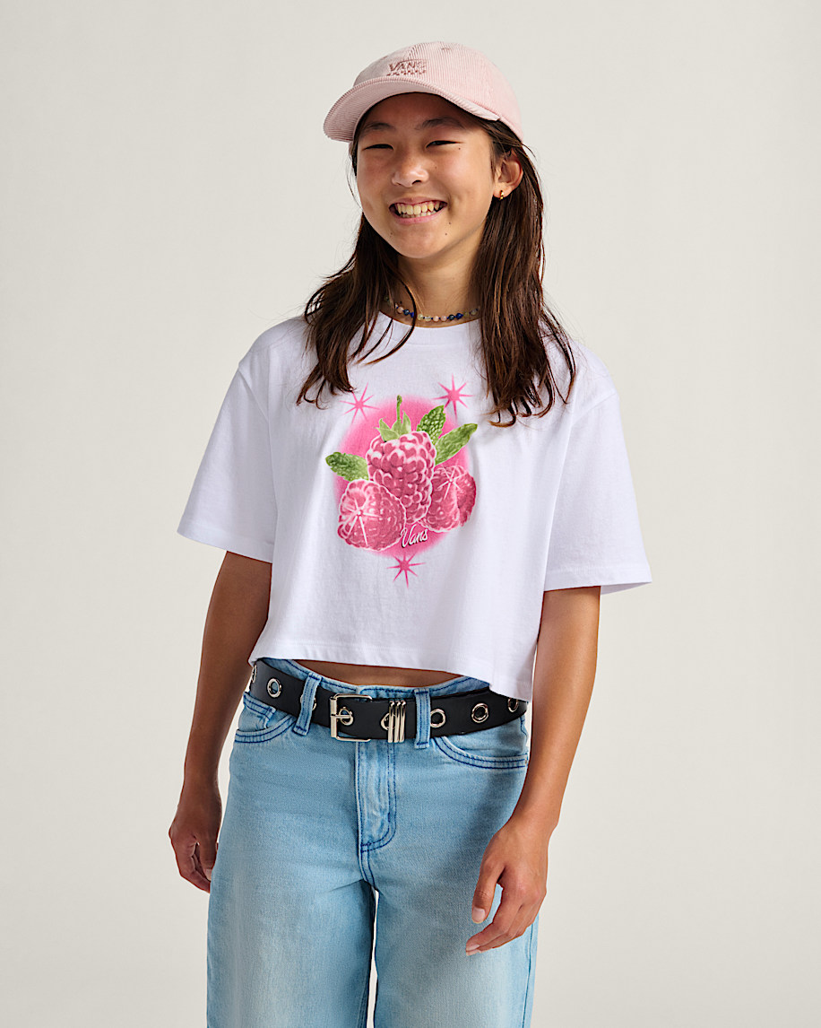 kinder-crop-t-shirt mit sternenbeeren-motiv