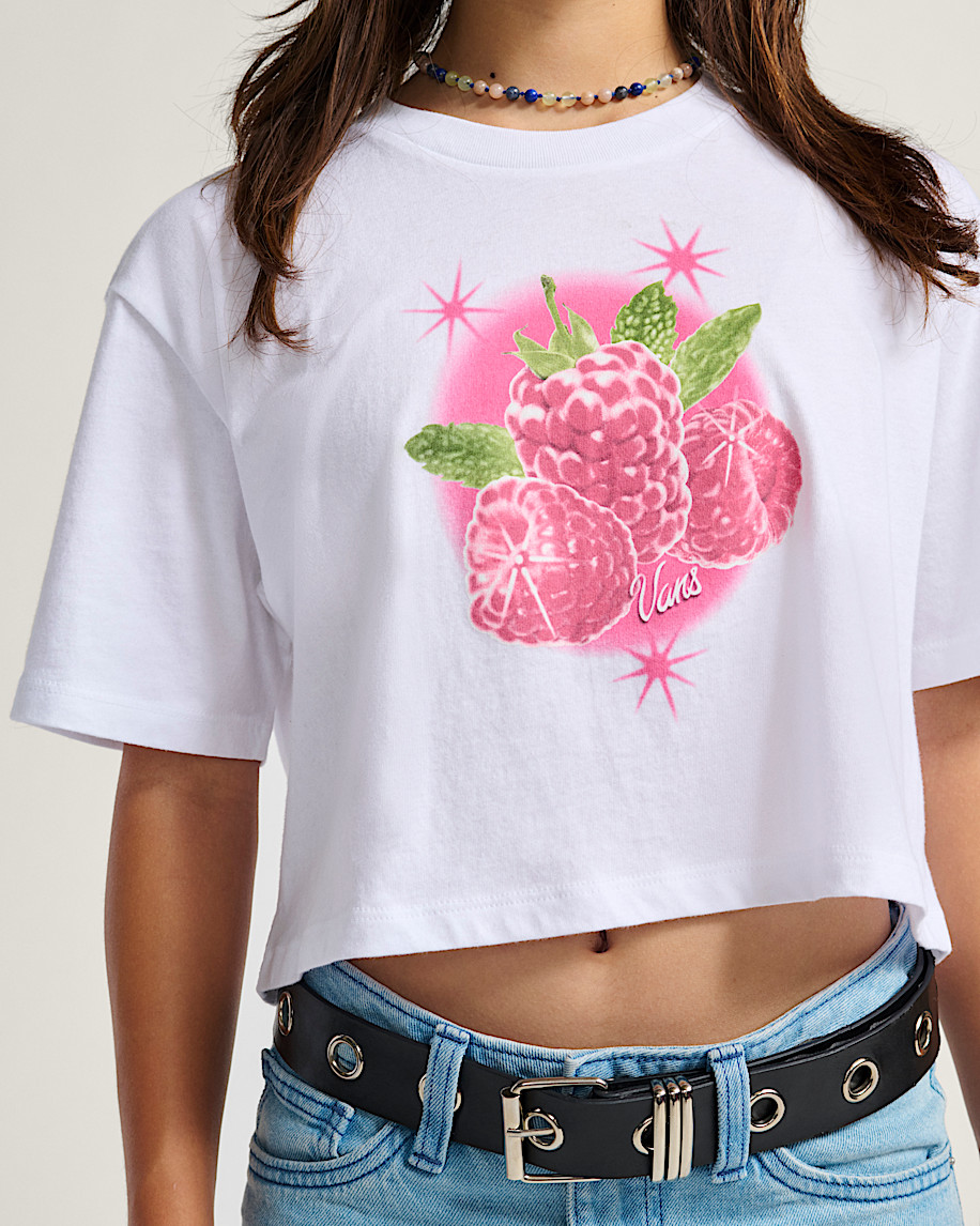 kinder-crop-t-shirt mit sternenbeeren-motiv