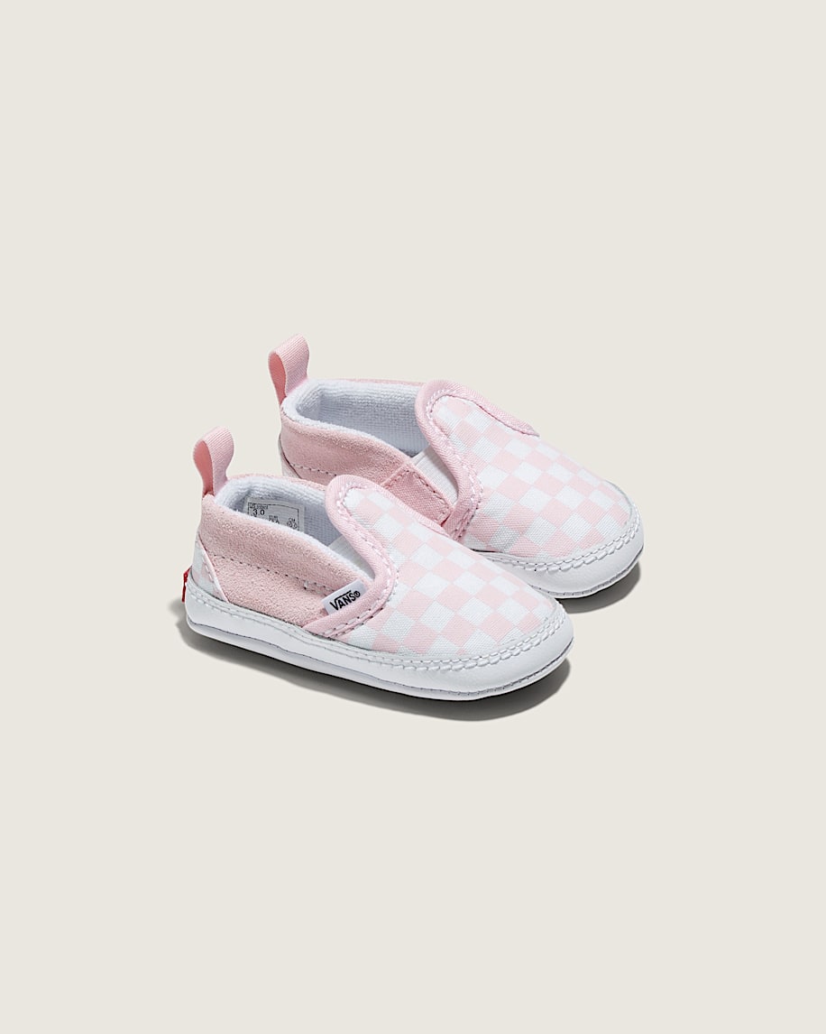 baby-schlupfschuh mit v-förmigem schachbrettmuster