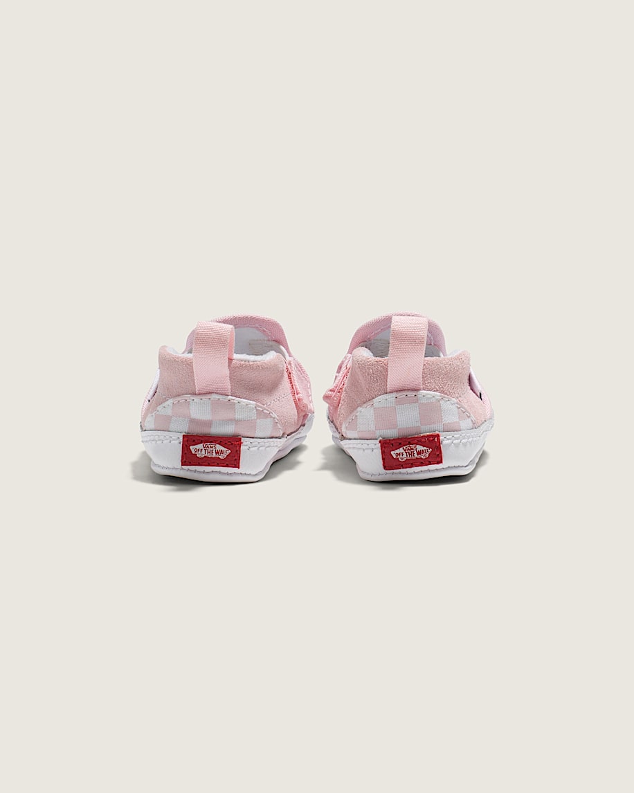 baby-schlupfschuh mit v-förmigem schachbrettmuster